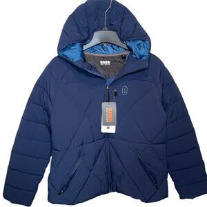Bass Outdoor Women's Glacier Hooded Hiking Jacket Blue large $129